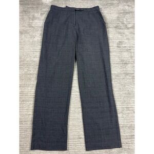 Investments Dress Pants Womens 8 Gray Plaid Straight Leg Mid Rise Professional